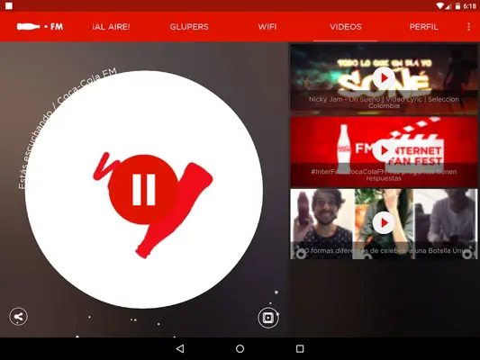 Coca-Cola.FM android App screenshot 1