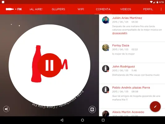 Coca-Cola.FM android App screenshot 2